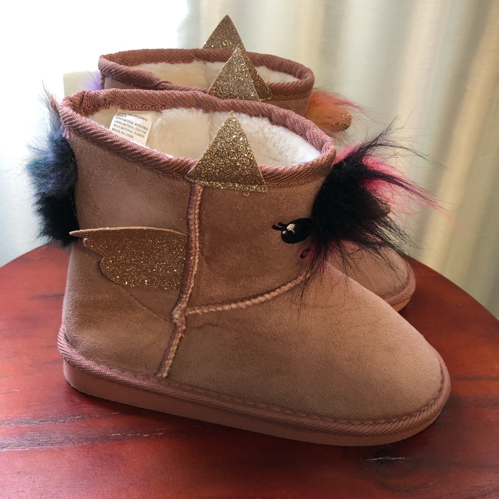Simply Petals NWT Pink Unicorn Girls Boots - Sz 3